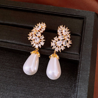 Retro Silver Needle Oval Rhinestone Tassel Earrings Light Luxury Premium Feel Minimalist Niche Versatile Women Ear Jewelry - RALO COLLECTION STUDIO