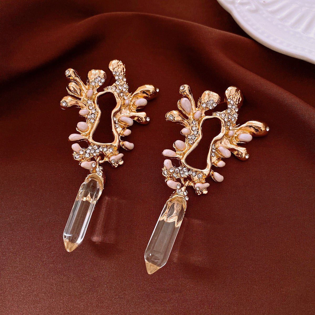 Retro Silver Needle Oval Rhinestone Tassel Earrings Light Luxury Premium Feel Minimalist Niche Versatile Women Ear Jewelry - RALO COLLECTION STUDIO