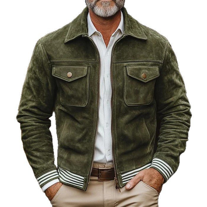 Retro Suede Jacket For Men From Europe And The US - RALO COLLECTION STUDIO