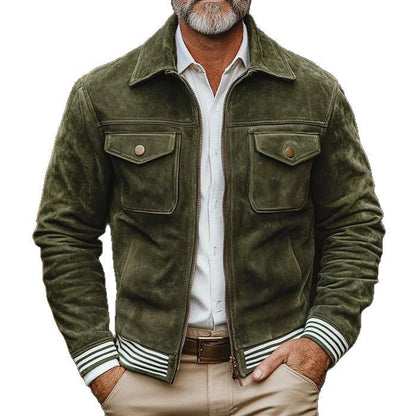 Retro Suede Jacket For Men From Europe And The US - RALO COLLECTION STUDIO