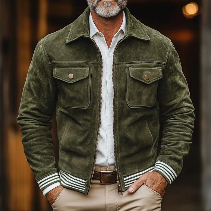 Retro Suede Jacket For Men From Europe And The US - RALO COLLECTION STUDIO