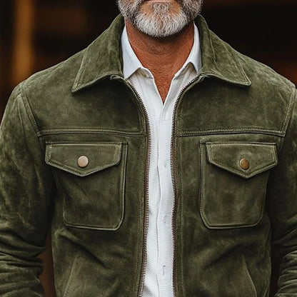 Retro Suede Jacket For Men From Europe And The US - RALO COLLECTION STUDIO