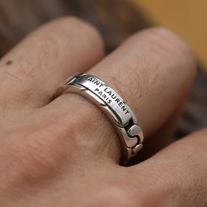S925 Sterling Silver Jewelry Creative Chain Ring Silver Ring - RALO COLLECTION STUDIO