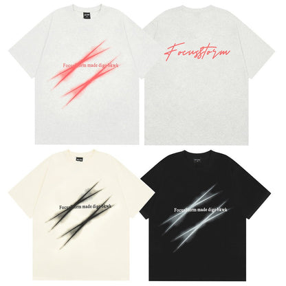 Scratch Printed Short-sleeved T-shirt For Men - RALO COLLECTION STUDIO