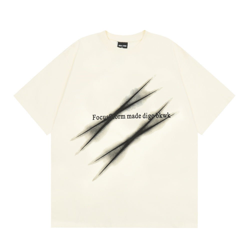 Scratch Printed Short-sleeved T-shirt For Men - RALO COLLECTION STUDIO