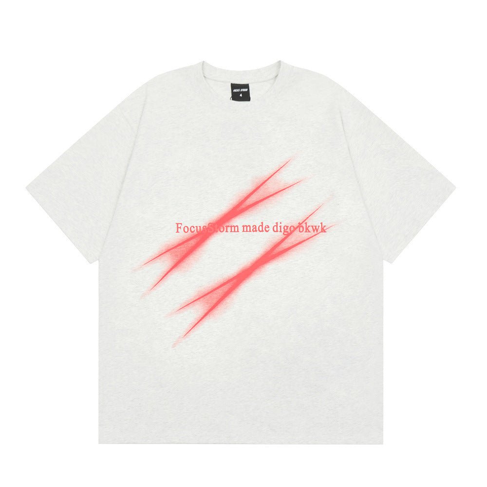 Scratch Printed Short-sleeved T-shirt For Men - RALO COLLECTION STUDIO
