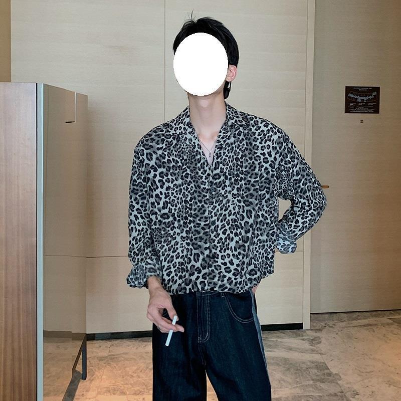Shirt Feeling Ruffle Printed Shirt Long Sleeve Men - RALO COLLECTION STUDIO