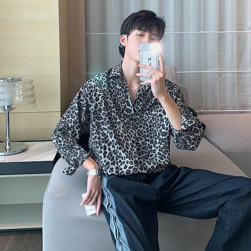 Shirt Feeling Ruffle Printed Shirt Long Sleeve Men - RALO COLLECTION STUDIO