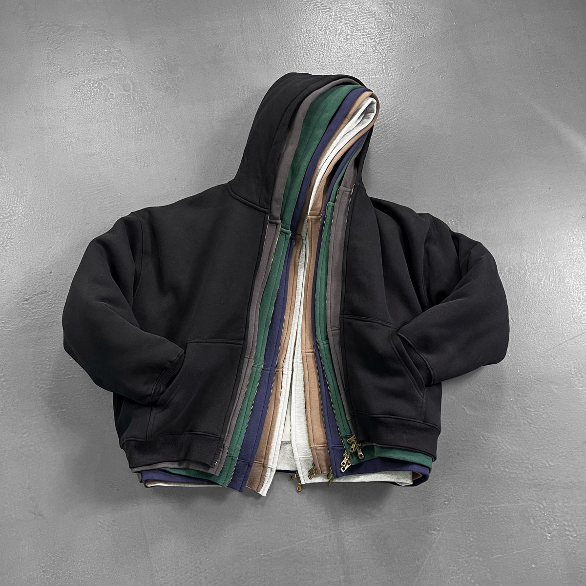 Short Relaxed-fit Fleece-lined Cardigan Unisex Jacket - RALO COLLECTION STUDIO