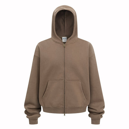 Short Relaxed-fit Fleece-lined Cardigan Unisex Jacket - RALO COLLECTION STUDIO