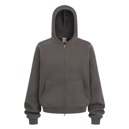 Short Relaxed-fit Fleece-lined Cardigan Unisex Jacket - RALO COLLECTION STUDIO