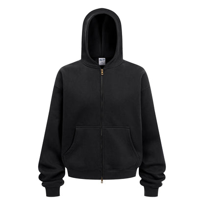 Short Relaxed-fit Fleece-lined Cardigan Unisex Jacket - RALO COLLECTION STUDIO