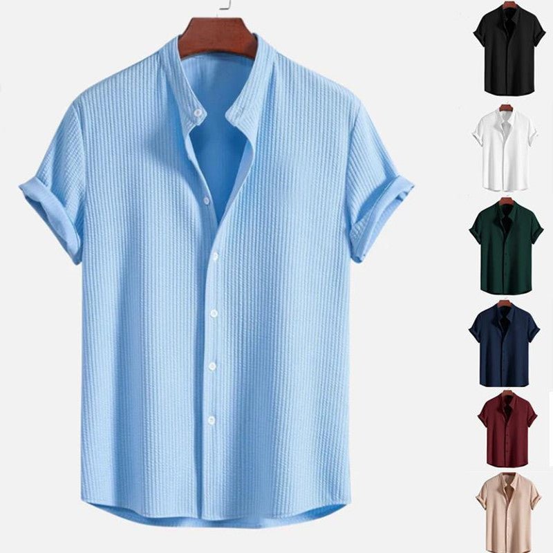 Short Sleeve Loose Shirt Top Summer Mens Clothing - RALO COLLECTION STUDIO