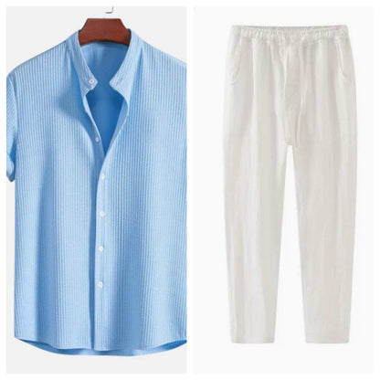 Short Sleeve Loose Shirt Top Summer Mens Clothing - RALO COLLECTION STUDIO