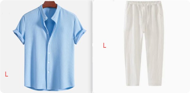 Short Sleeve Loose Shirt Top Summer Mens Clothing - RALO COLLECTION STUDIO