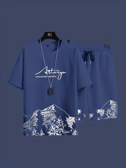 Short-sleeve Shorts With 3D Digital Print Loose-fitting Casual Fashion T-shirt Mens Sportswear Set - RALO COLLECTION STUDIO