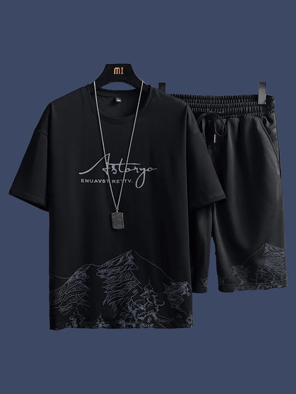 Short-sleeve Shorts With 3D Digital Print Loose-fitting Casual Fashion T-shirt Mens Sportswear Set - RALO COLLECTION STUDIO