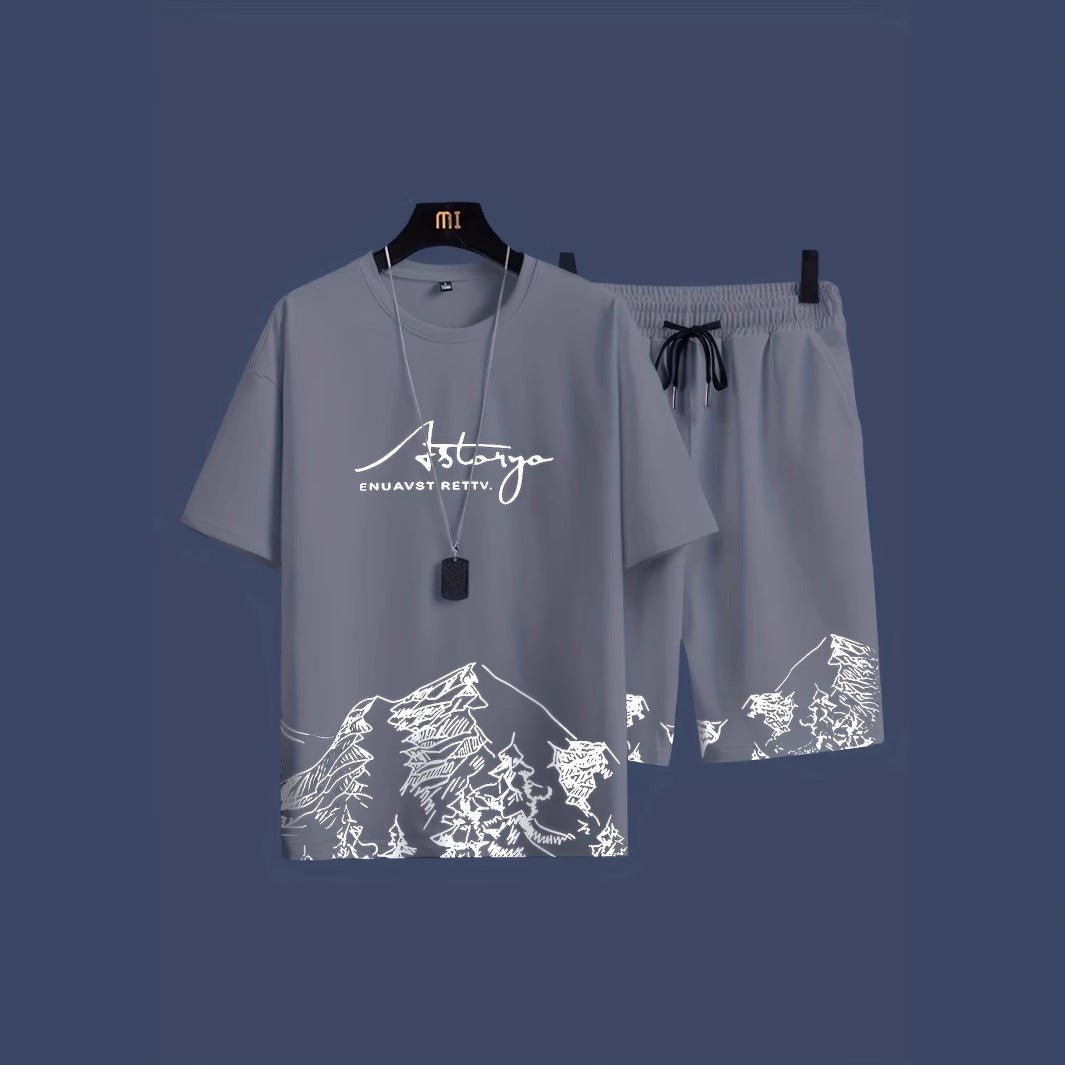 Short-sleeve Shorts With 3D Digital Print Loose-fitting Casual Fashion T-shirt Mens Sportswear Set - RALO COLLECTION STUDIO