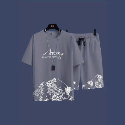 Short-sleeve Shorts With 3D Digital Print Loose-fitting Casual Fashion T-shirt Mens Sportswear Set - RALO COLLECTION STUDIO