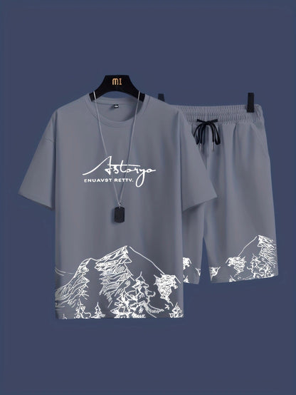 Short-sleeve Shorts With 3D Digital Print Loose-fitting Casual Fashion T-shirt Mens Sportswear Set - RALO COLLECTION STUDIO