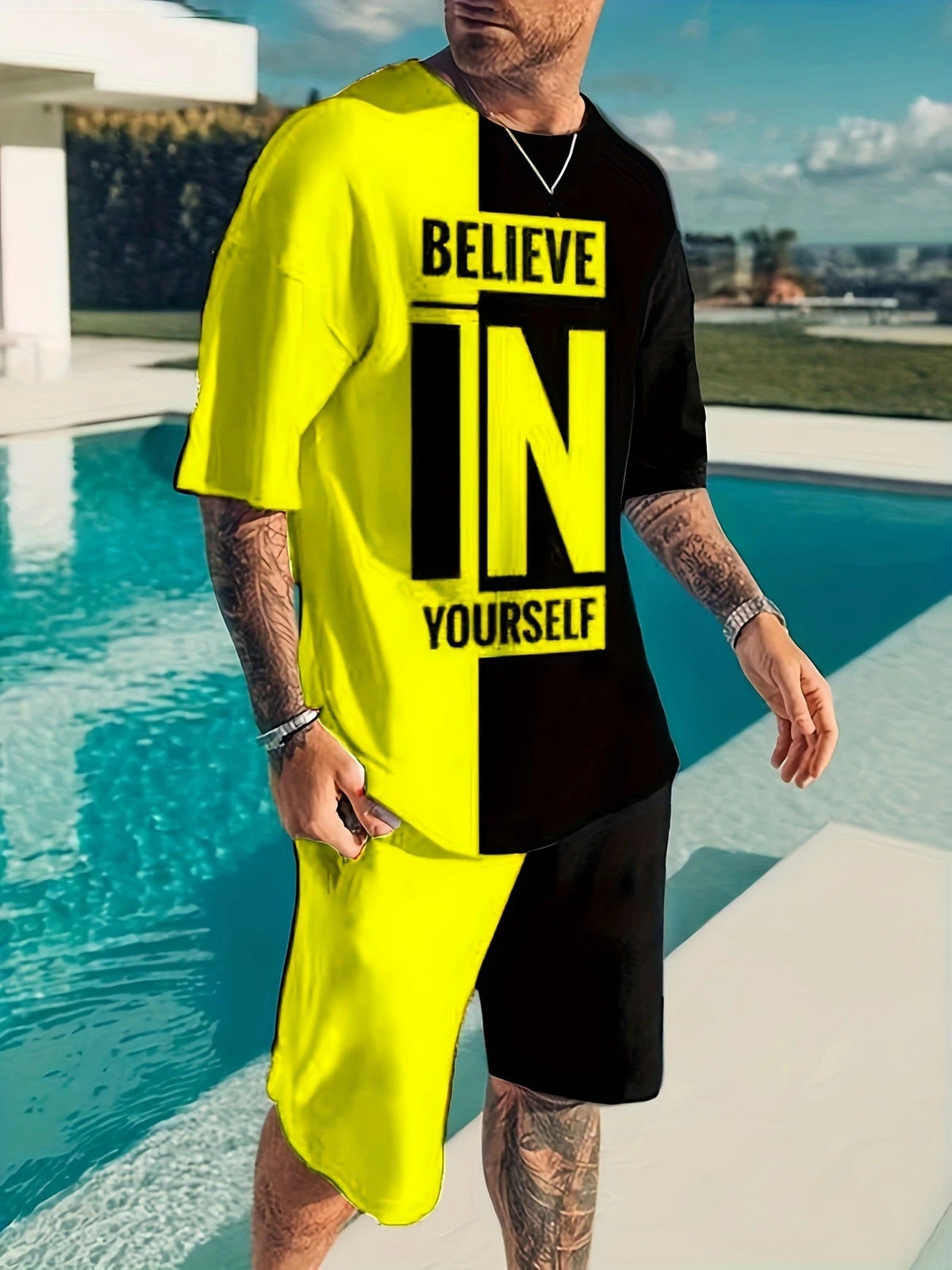 Short-sleeve Shorts With 3D Digital Print Loose-fitting Casual Fashion T-shirt Mens Sportswear Set - RALO COLLECTION STUDIO