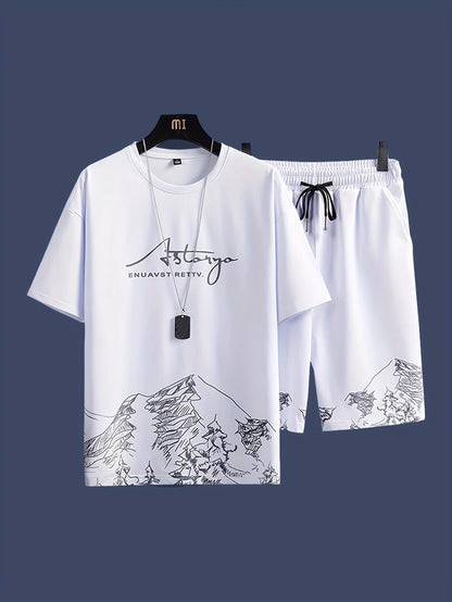 Short-sleeve Shorts With 3D Digital Print Loose-fitting Casual Fashion T-shirt Mens Sportswear Set - RALO COLLECTION STUDIO