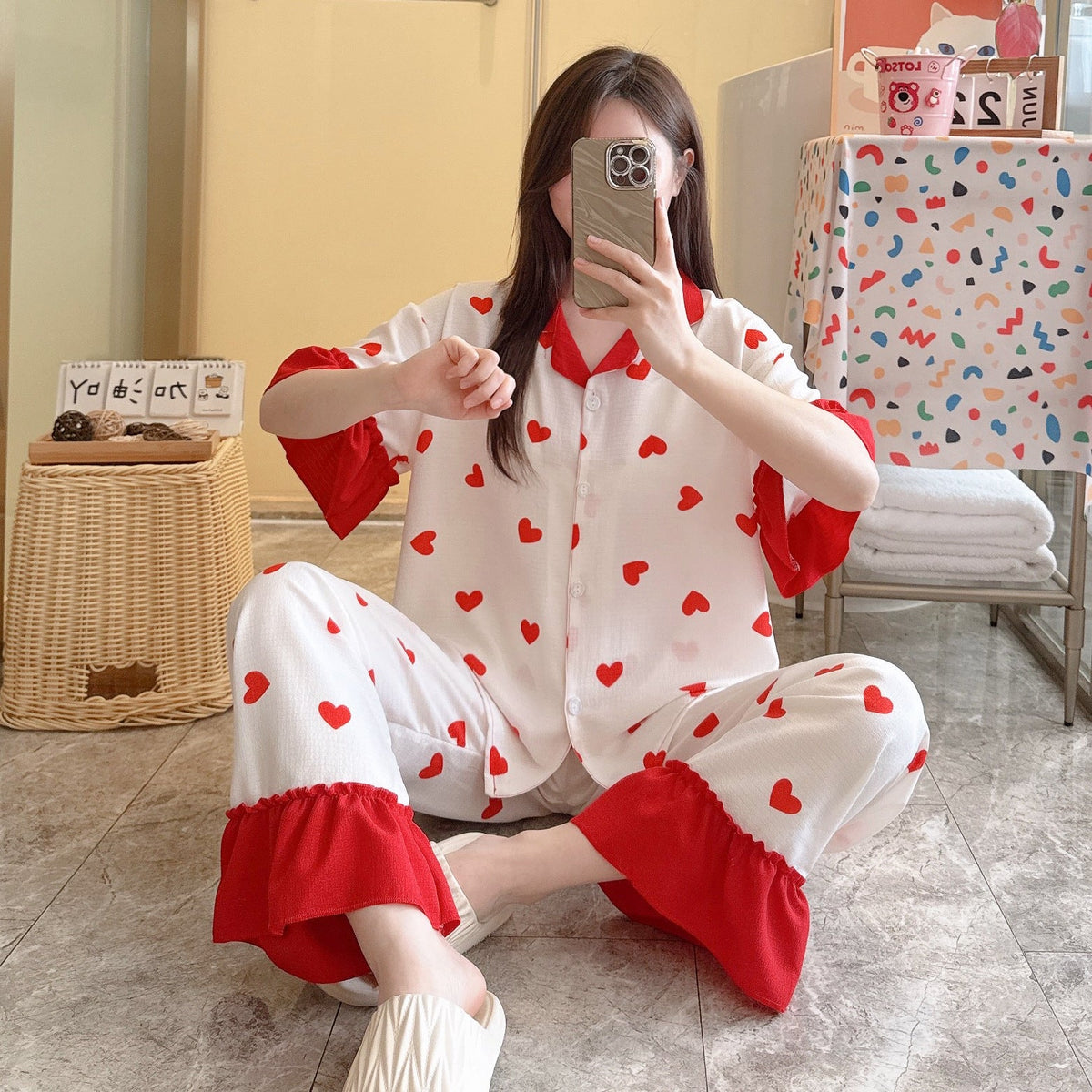 Short Sleeve Womens Cartoon Pajamas - RALO COLLECTION STUDIO