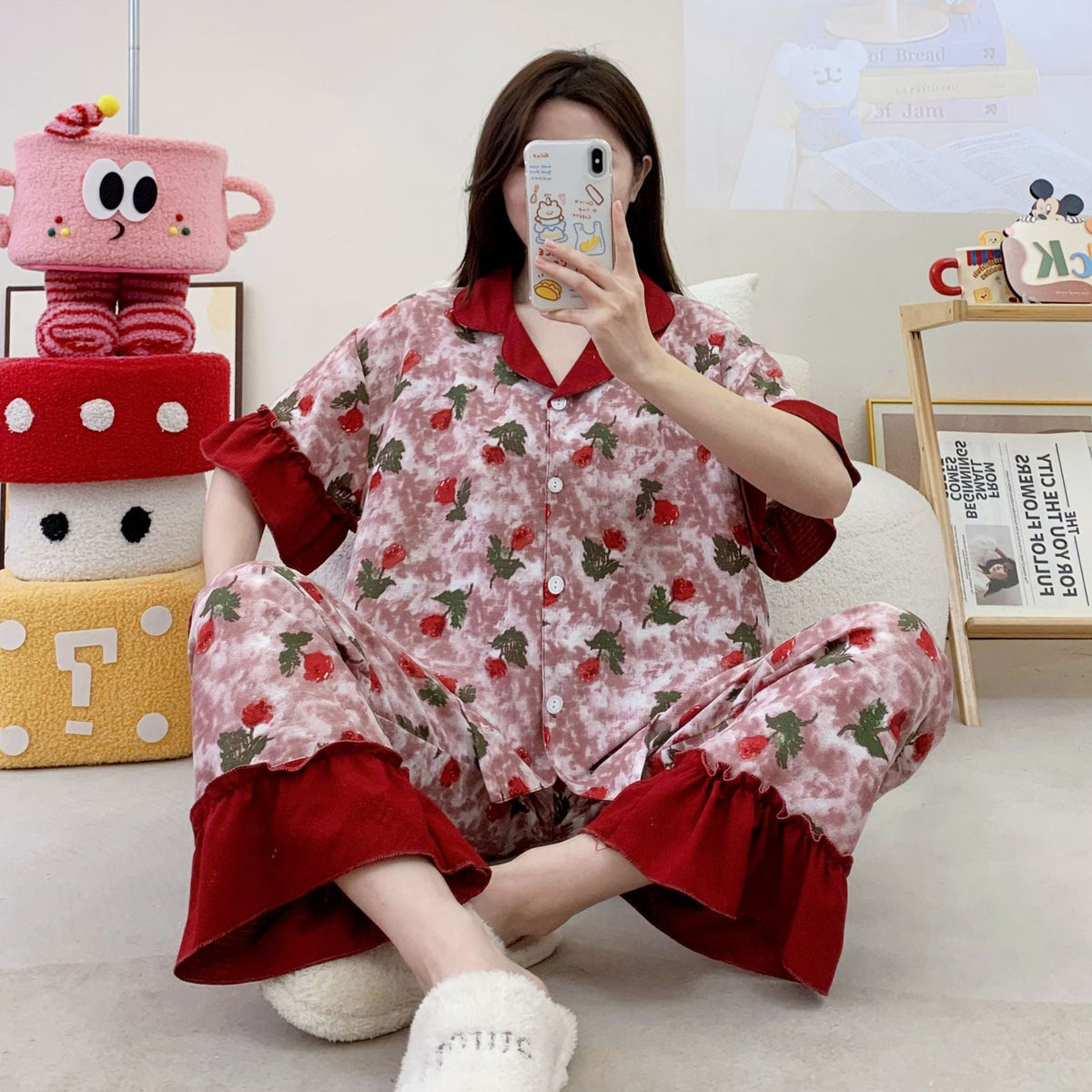 Short Sleeve Womens Cartoon Pajamas - RALO COLLECTION STUDIO