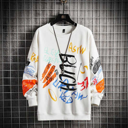 SingleRoad Mens Crewneck Sweatshirt Men Harajuku Oversized Japanese Streetwear Hip Hop Black Hoodie Men Sweatshirts Hoodies - RALO COLLECTION STUDIO
