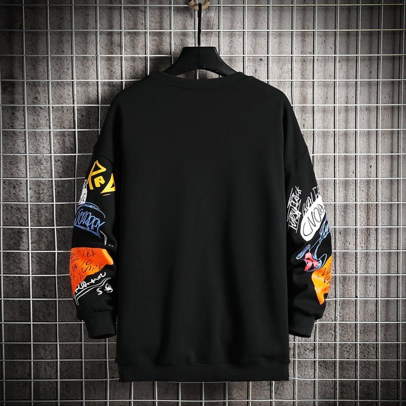 SingleRoad Mens Crewneck Sweatshirt Men Harajuku Oversized Japanese Streetwear Hip Hop Black Hoodie Men Sweatshirts Hoodies - RALO COLLECTION STUDIO