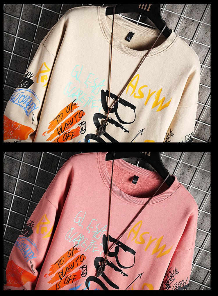 SingleRoad Mens Crewneck Sweatshirt Men Harajuku Oversized Japanese Streetwear Hip Hop Black Hoodie Men Sweatshirts Hoodies - RALO COLLECTION STUDIO