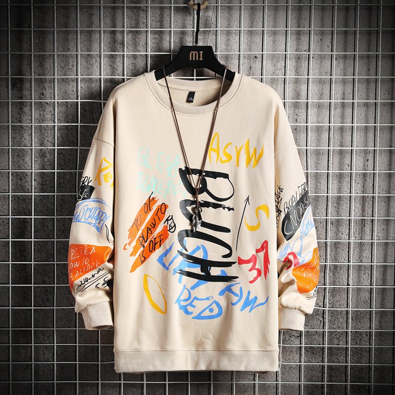 SingleRoad Mens Crewneck Sweatshirt Men Harajuku Oversized Japanese Streetwear Hip Hop Black Hoodie Men Sweatshirts Hoodies - RALO COLLECTION STUDIO
