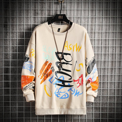 SingleRoad Mens Crewneck Sweatshirt Men Harajuku Oversized Japanese Streetwear Hip Hop Black Hoodie Men Sweatshirts Hoodies - RALO COLLECTION STUDIO