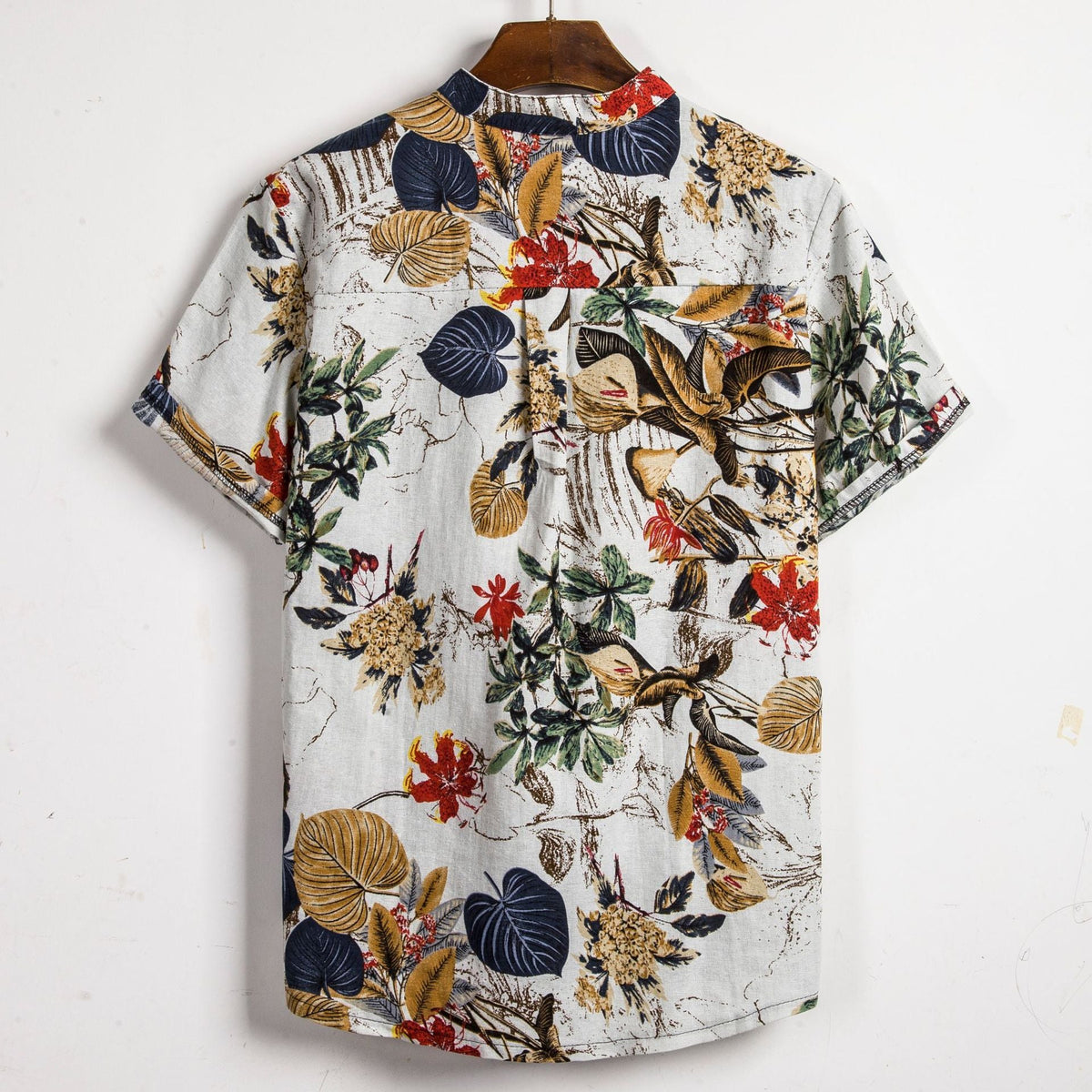 Slim shirt men contrast color printing shirt men - RALO COLLECTION STUDIO
