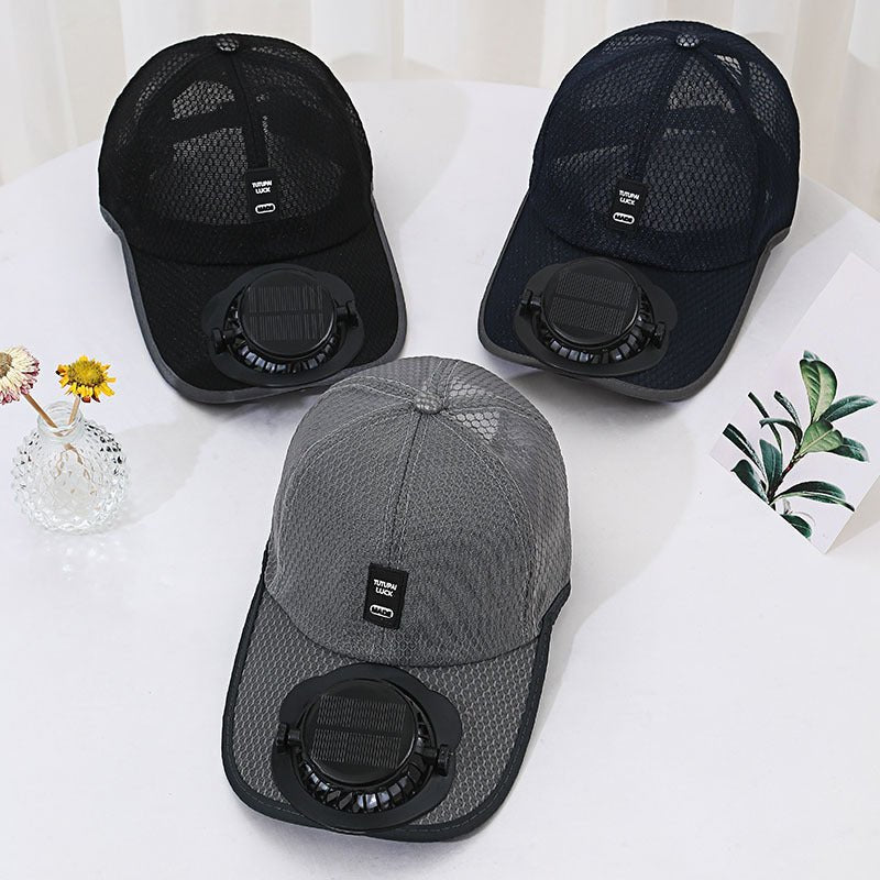 Solar Charging Fan Hat - Breathable Mesh UV Protection Baseball Cap For Men & Women - RALO COLLECTION STUDIO