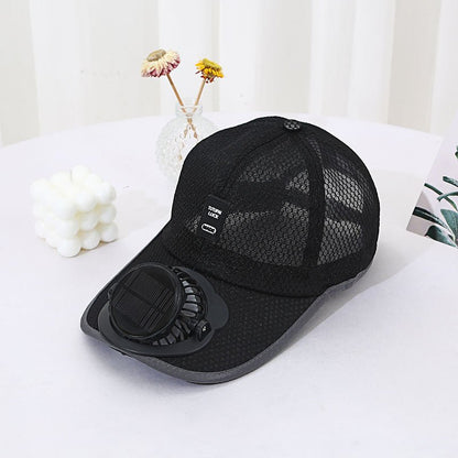 Solar Charging Fan Hat - Breathable Mesh UV Protection Baseball Cap For Men & Women - RALO COLLECTION STUDIO