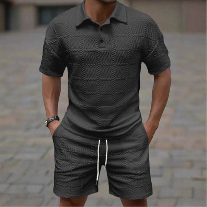 Solid-color Fashion Casual Mens Short-sleeve Set - RALO COLLECTION STUDIO