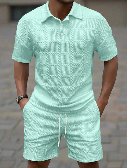 Solid-color Fashion Casual Mens Short-sleeve Set - RALO COLLECTION STUDIO