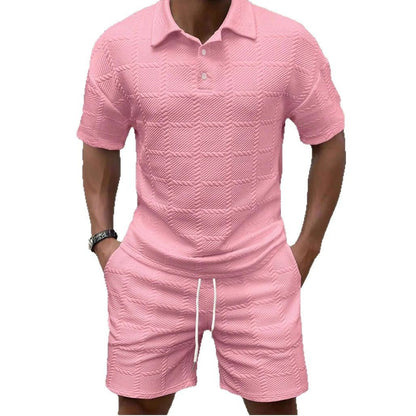 Solid-color Fashion Casual Mens Short-sleeve Set - RALO COLLECTION STUDIO