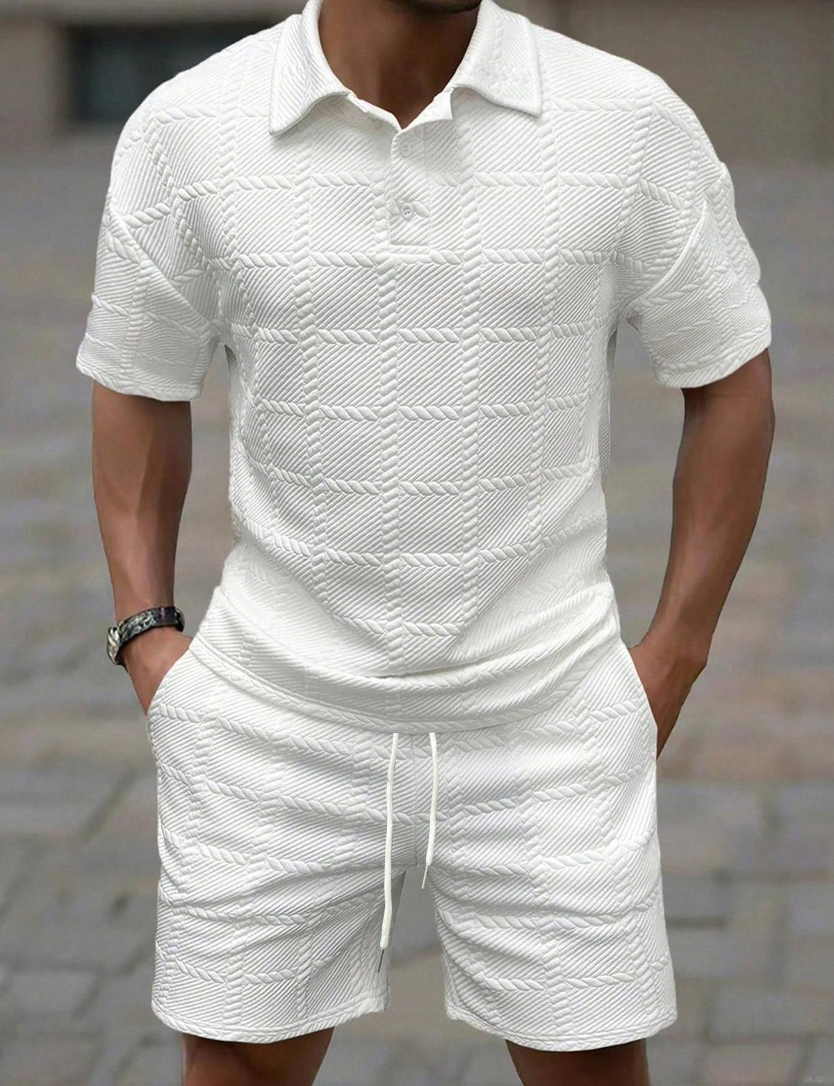Solid-color Fashion Casual Mens Short-sleeve Set - RALO COLLECTION STUDIO