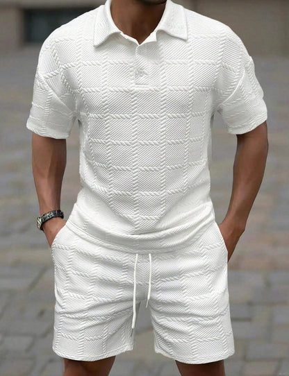 Solid-color Fashion Casual Mens Short-sleeve Set - RALO COLLECTION STUDIO