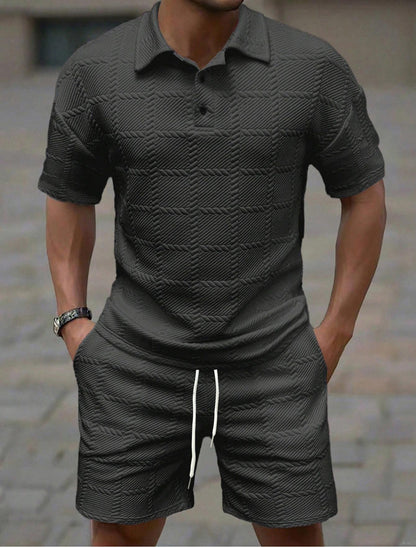 Solid-color Fashion Casual Mens Short-sleeve Set - RALO COLLECTION STUDIO
