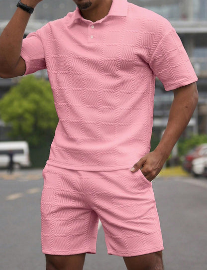 Solid-color Fashion Casual Mens Short-sleeve Set - RALO COLLECTION STUDIO