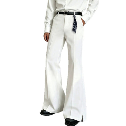 Solid-color High-waist Slightly Flared Casual Pants For Men - RALO COLLECTION STUDIO