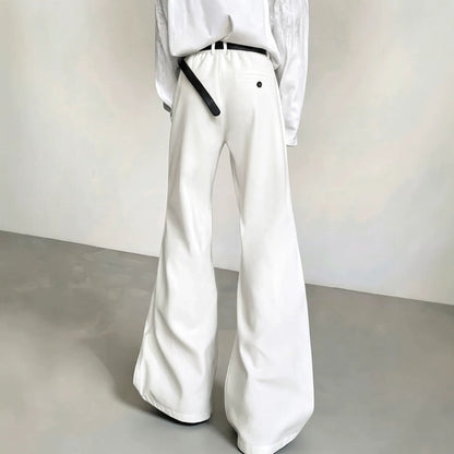 Solid-color High-waist Slightly Flared Casual Pants For Men - RALO COLLECTION STUDIO