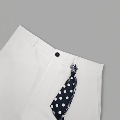 Solid-color High-waist Slightly Flared Casual Pants For Men - RALO COLLECTION STUDIO