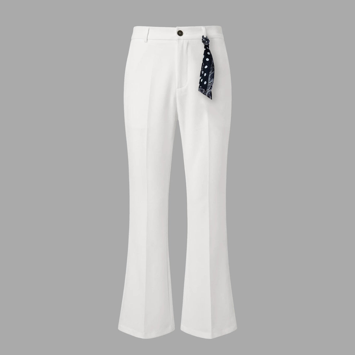 Solid-color High-waist Slightly Flared Casual Pants For Men - RALO COLLECTION STUDIO