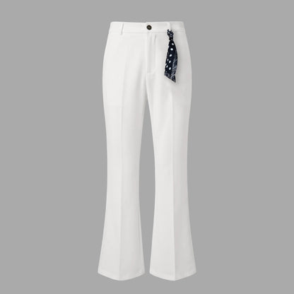 Solid-color High-waist Slightly Flared Casual Pants For Men - RALO COLLECTION STUDIO