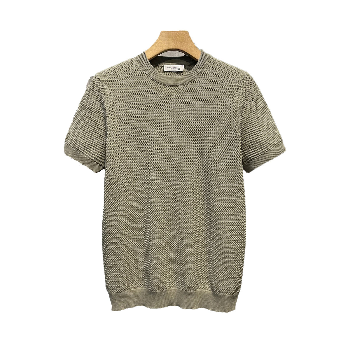 Solid Color Woven Texture Slim-fit Short-sleeved Shirt For Men - RALO COLLECTION STUDIO