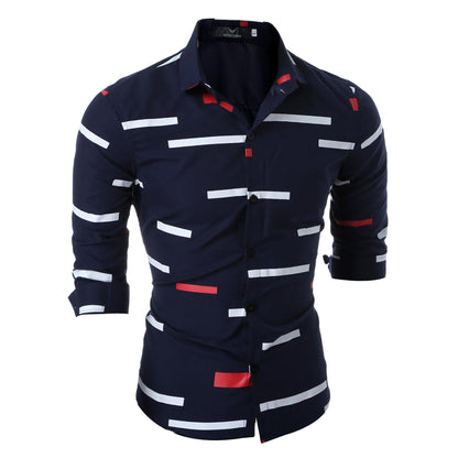 Spring Men's Geometric Printed Shirt Trendy Men Shirt Coat - RALO COLLECTION STUDIO